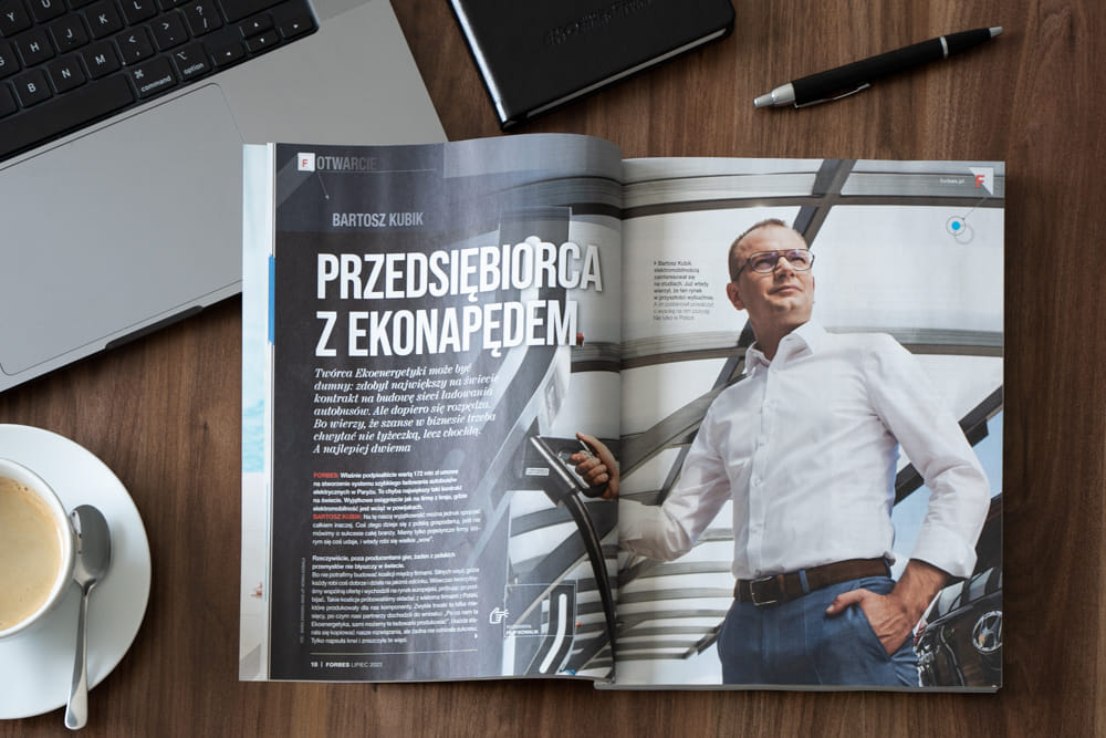 Bartosz Kubik forbes, Our mission is the development of electromobility in Poland, Europe and the world, Ekoenergetyka